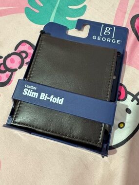 George Brown Leather Slim Bi-Fold Wallet